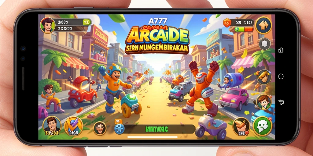 Tampilan gameplay seru A7777 memberikan pengalaman bermain arcade yang menyenangkan.
