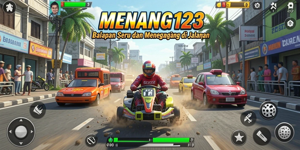 Gameplay seru dalam MENANG123 dengan balapan yang realistis.