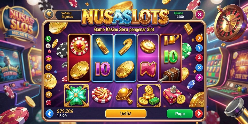 Tampilan menarik dari gameplay slot di NUSASLOTS.
