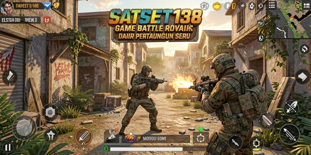 Screenshot gameplay SATSET138 menampilkan aksi pertarungan intens.