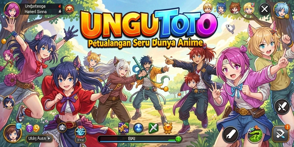 Tangkapan layar UNGUTOTO menampilkan aksi karakter dalam pertempuran seru.