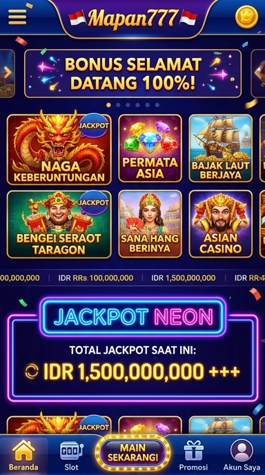 Tampilan antarmuka Mapan777 yang sederhana dan efisien.